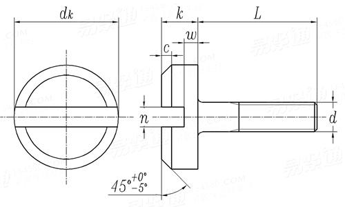 ANSI B 18.11 - 1961 (R2017) 開槽聯頭（扁圓柱頭）小螺釘 [Table 4] (A276, B16, B151)