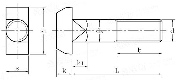 DIN  188 - 2007 T型带榫螺栓