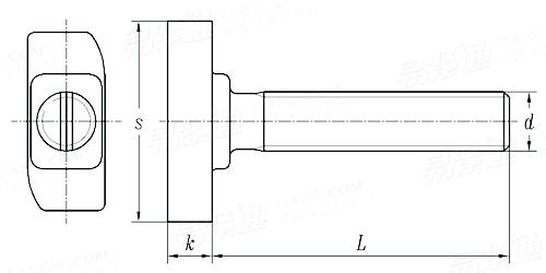 YJT  1017 (E) 锤形端T型螺栓 E型