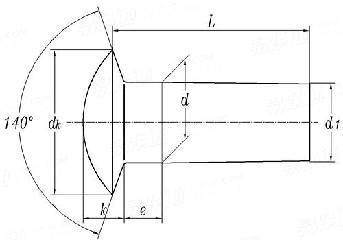 DIN  662 - 2011 半沉头铆钉 公称直径1.6 - 6 mm