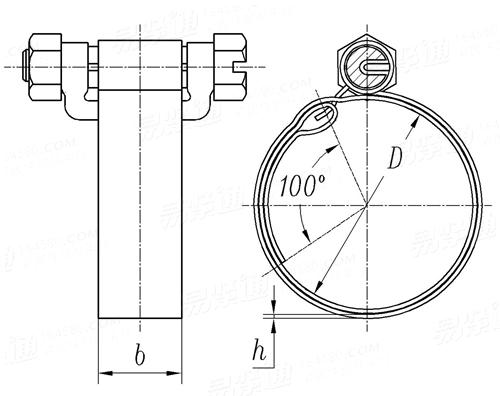 CB /T 679 - 2000 旋繞式銅皮夾箍 A型
