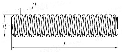 YJT  2001 (DIN 103) 螺柱 - 梯形螺紋（DIN 103）