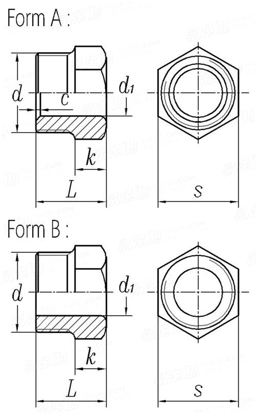 DIN  3871 - 1995 非□焊和□焊管螺紋接頭.鎖緊螺釘 [套管接頭]