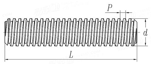 YJT  2002 (DIN 103L) 螺柱 - 梯形螺纹（DIN 103）- 左旋