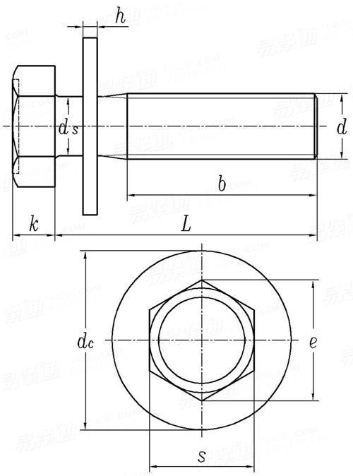 JIS B 1187 - 1995 凹脑小头六角头螺栓和平垫组合