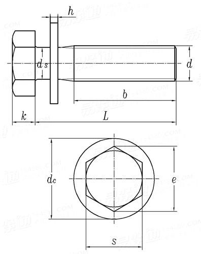 JIS B 1187 - 1995 小六角頭螺栓和平墊圈的組合