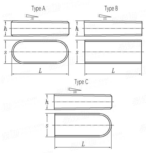 普通型 楔键 gb /t 1564 - 2003