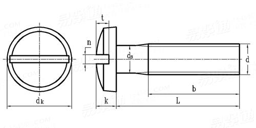 JIS B 1101 - 1996Slotted Fillister Head Screws [Annex Attached Table 8]