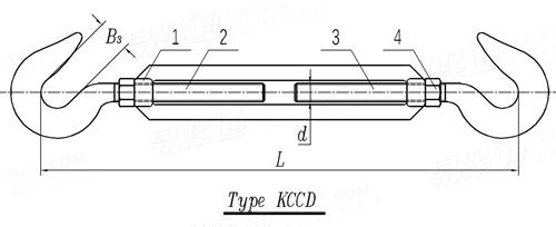 CB /T 3818 (KCCD) - 2013 花籃螺栓(索具螺旋扣) - 開式CC型螺杆模鍛螺旋扣
