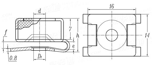 QC /T 879 - 2011 E型通孔式嵌装塑料螺母