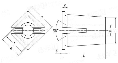 QC /T 890 - 2011 D型通孔式嵌装塑料螺母