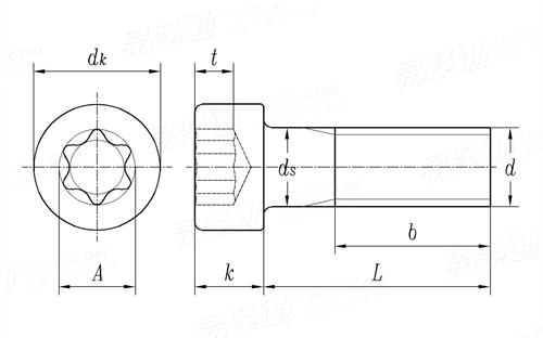 NF E 25-110 - 2001 梅花槽圓柱頭螺釘