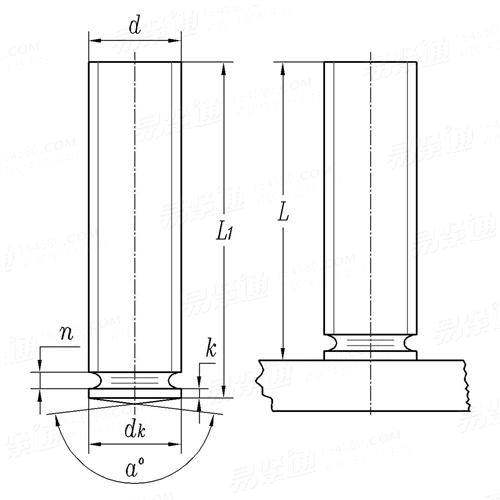 GB /T 902.4 (PS) - 2010 短周期電弧螺柱焊用焊接螺柱 (PS型帶法蘭的螺紋螺柱)