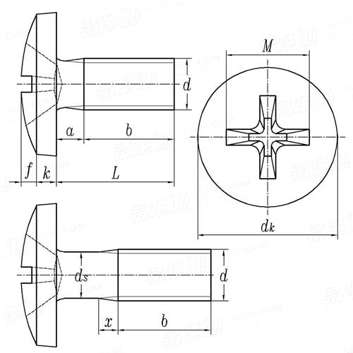 JIS B 1111 (A5) - 1996 十字槽球面圓柱頭螺釘 附屬表5