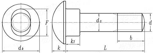 BS  325 - 1947 粗制半圆头椭圆颈螺栓Table2