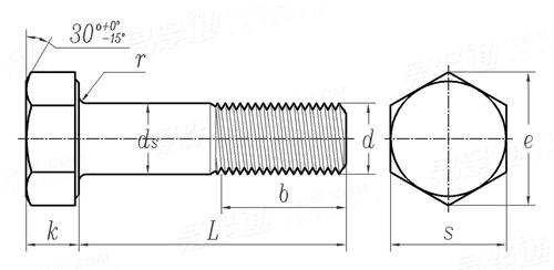 ASME B 18.2.6 - 2006 钢结构用大六角头螺栓 (ASTM A 325 / ASTM A 490) [Table 2]