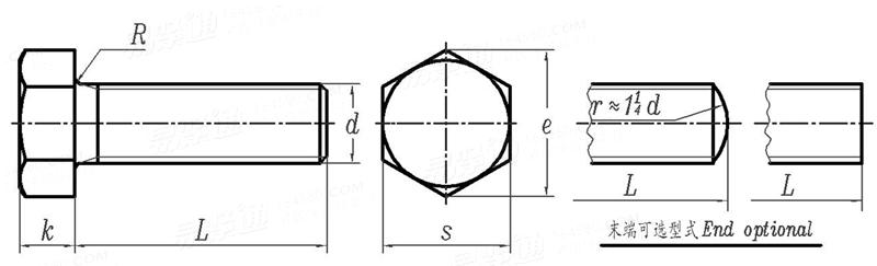 BS  1769 - 1951 大六角头螺钉(统一螺纹)