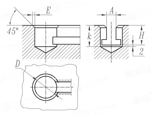GB /T 158 - 1996 机床工作台 T形槽和相应螺栓 - T形槽不通端型式