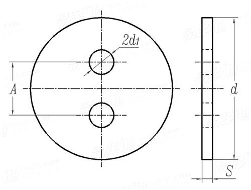 JB /ZQ 4349 - 1986 雙孔軸端擋圈