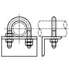 管架 - U形螺栓(带角钢)，公制管用