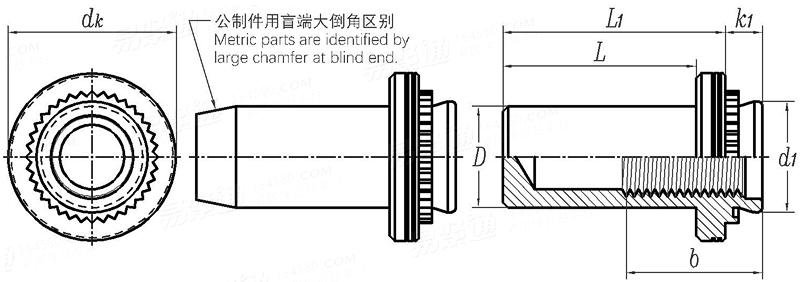 Self-Clinching B BS-盲孔式压铆螺母柱- 易紧通