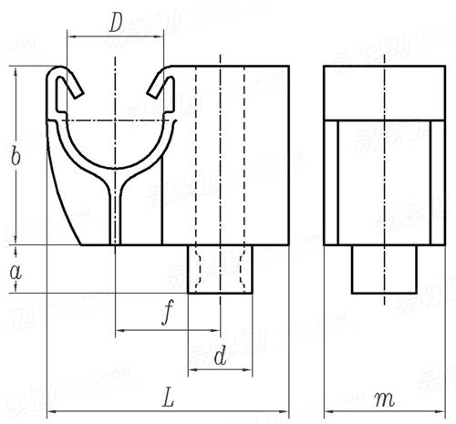 Q  641 一端固定式塑料管線夾(單管)