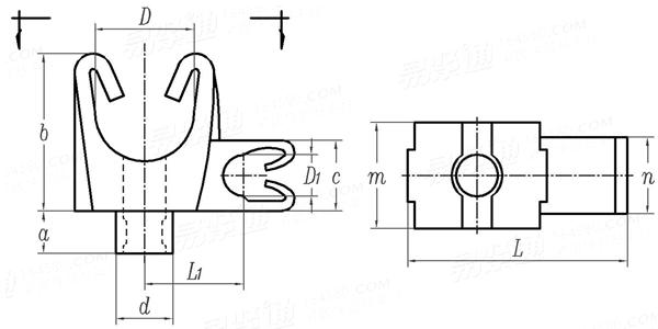 Q  642 一端固定式塑料管线夹(双管)
