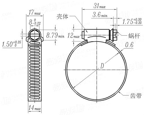 Q  676 B型蜗杆传动式软管环箍