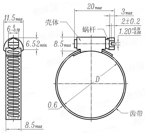 Q  676B C型蜗杆传动式软管环箍
