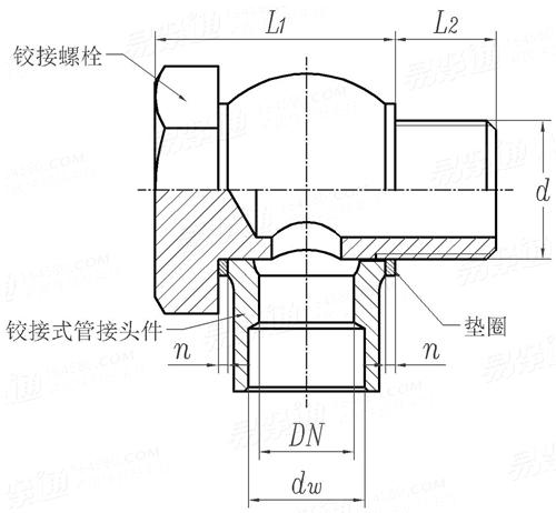 JB /T 6013 (C) - 2011 柴油機 低壓金屬油管組件 技術條件 - C 型低壓油管組件 [鉸接式管接頭]