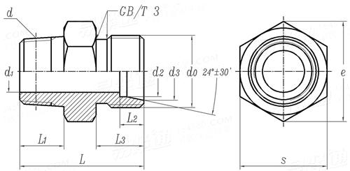 Q  805B 卡套式錐螺紋直通接頭體