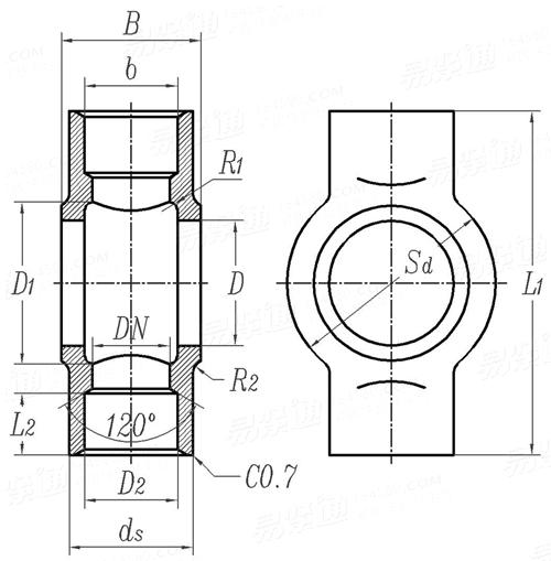JB /T 6013 - 2011 柴油机 低压金属油管组件 技术条件 - 铰接式三通管接头体