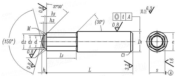 JB /T 4210.10 (A1) - 1996 冷镦六角螺母模具 镦六角上沖頭 A型 (适用于GB6170、GB6171)