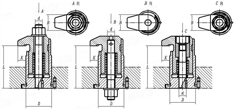 GB /T 2197 - 1991 機床夾具零件及部件 鉤形壓闆（組合）
