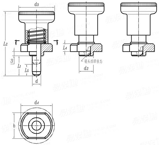 YJT  19020 (GN 607.4) 分度銷 用于焊接，無定止位