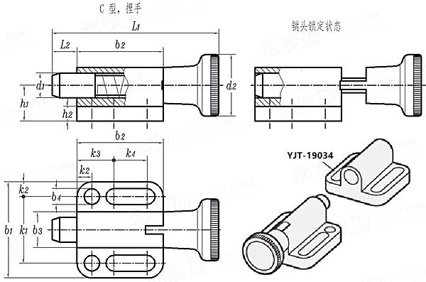 YJT  19033 (-2) (GN 417) 分度銷 C型