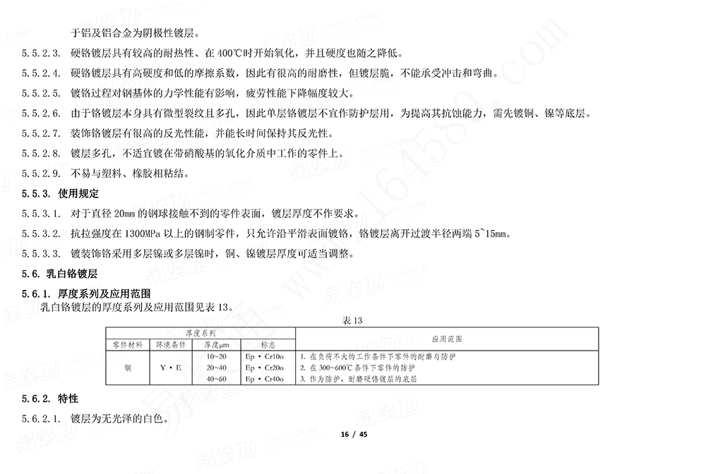 GJB /Z 594 (A) - 2000 金属镀覆层和化学覆盖层选择原则与厚度系列