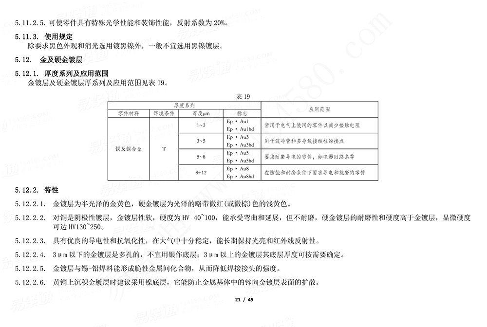 GJB /Z 594 (A) - 2000 金属镀覆层和化学覆盖层选择原则与厚度系列