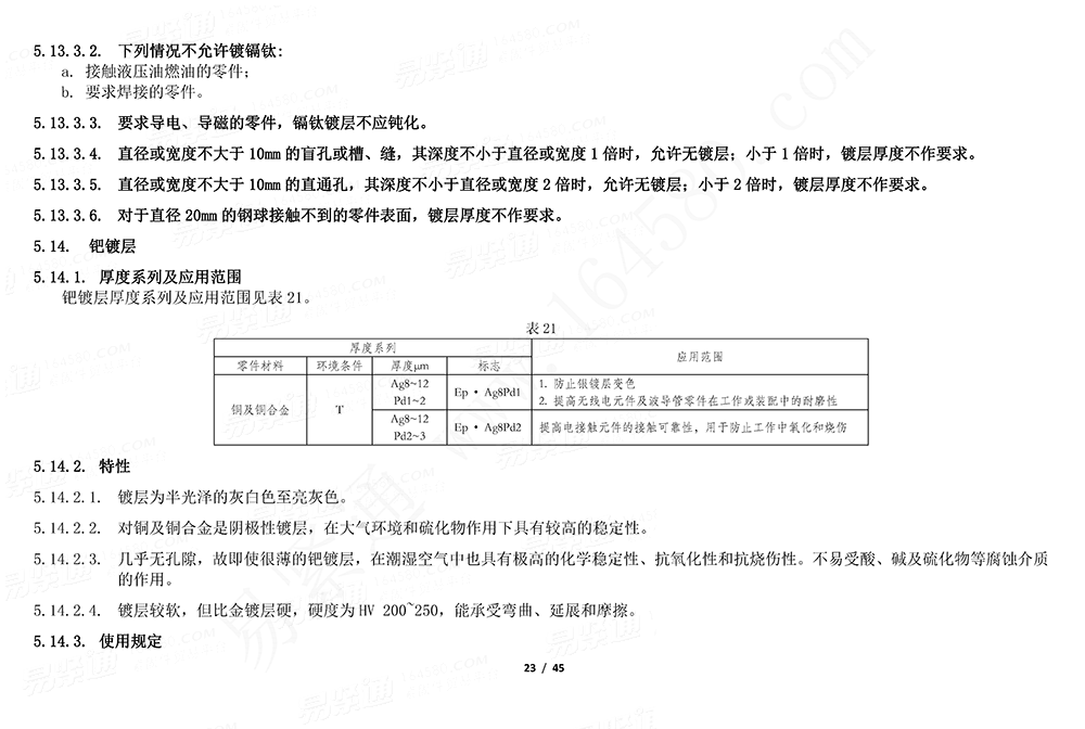 GJB /Z 594 (A) - 2000 金属镀覆层和化学覆盖层选择原则与厚度系列