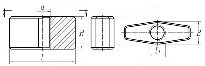 GB /T 2153 - 1991 機床夾具零部件 — 菱形螺母