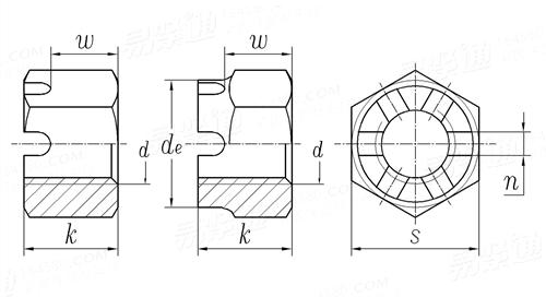 ISO /R 288 - 1963 六角开槽螺母