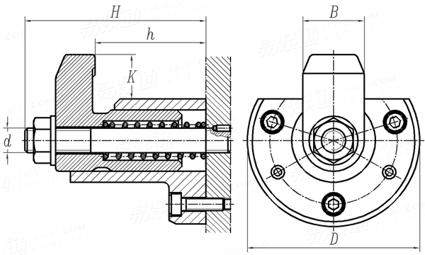 GB /T 2198 - 1991 机床夹具零件及部件 - 立式钩型压板（组合）