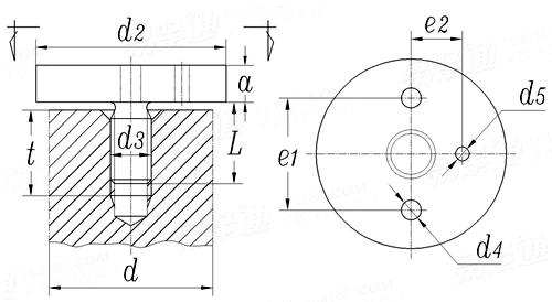 DIN  28135 - 1987 搅拌器的立式轴用法兰盘联轴器的轴向止推垫圈