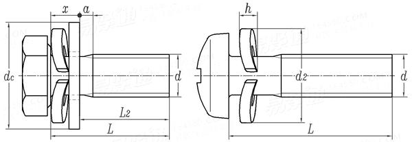 DIN  6900-3 - 1990 鞍形弹簧垫圈与螺钉组合件