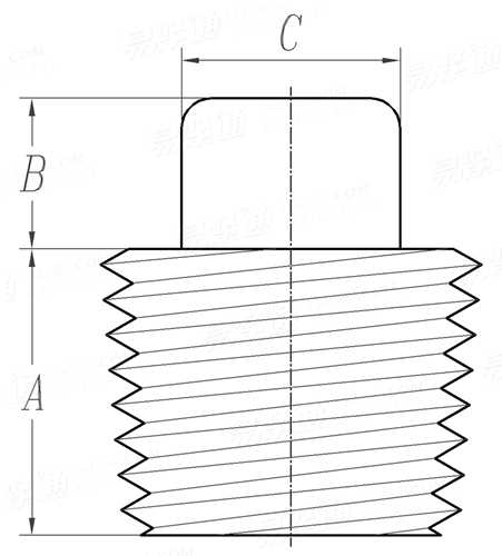GB /T 14383 (SHP) - 2008 鍛制螺紋管件 - 方頭螺塞