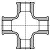 Malleable cast iron pipe fittings - Type size - Crosses
