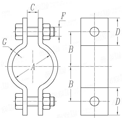 HG /T 21629 (A2) - 2021 标准型2螺栓管夹