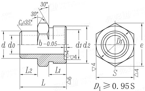 JB  988 - 1977 焊接式直通管接头体