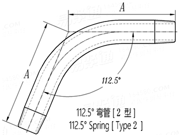 BS EN  10241 (T24-2) - 2000 钢制螺纹管件 表24 - 112.5°弯管 2型