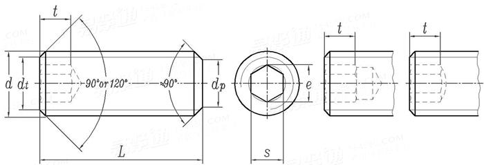 KS B 1028 (T1) - 1990 (R2020) 内六角平端緊定螺釘